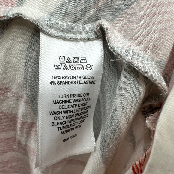 Tahari Plus Size 3X Tropical Leaf Print Stretchy Maxi Dress V Neck NWT - Picture 7 of 7